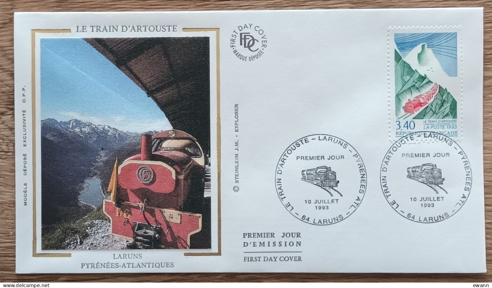 FDC 1993 - YT N°2816 - LE TRAIN D'ARTOUSTE - LARUNS - 1990-1999