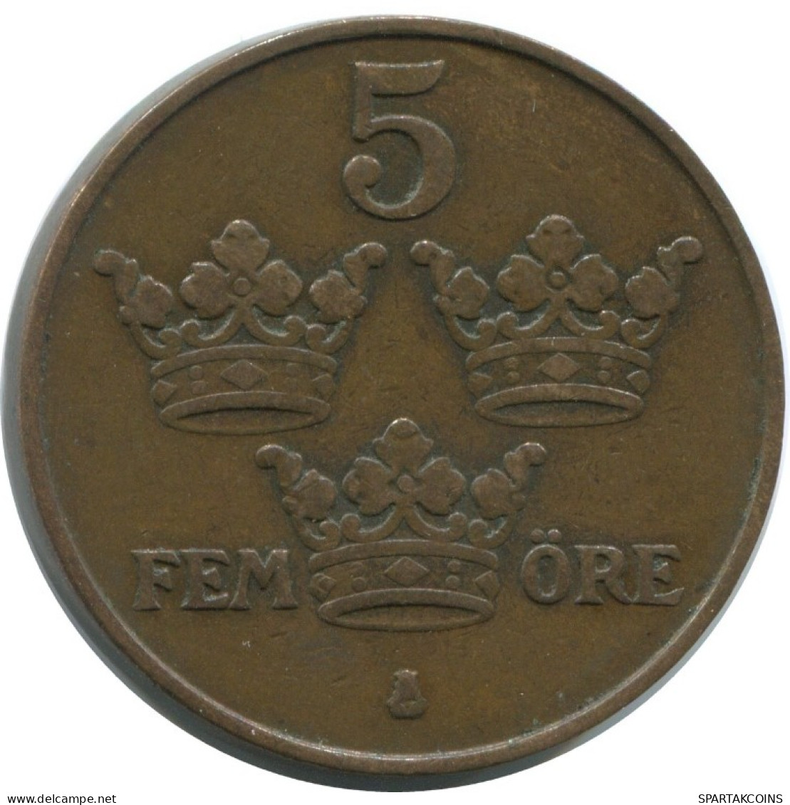 5 ORE 1911 SWEDEN Coin #AC455.2.U.A - Zweden