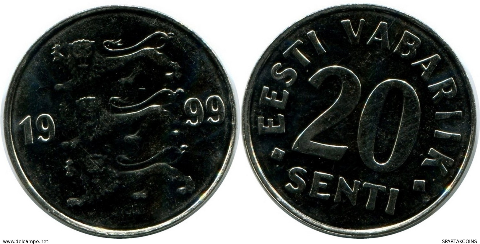 20 SENTI 1999 ESTONIA UNC Moneda #M10347.E.A - Estonia