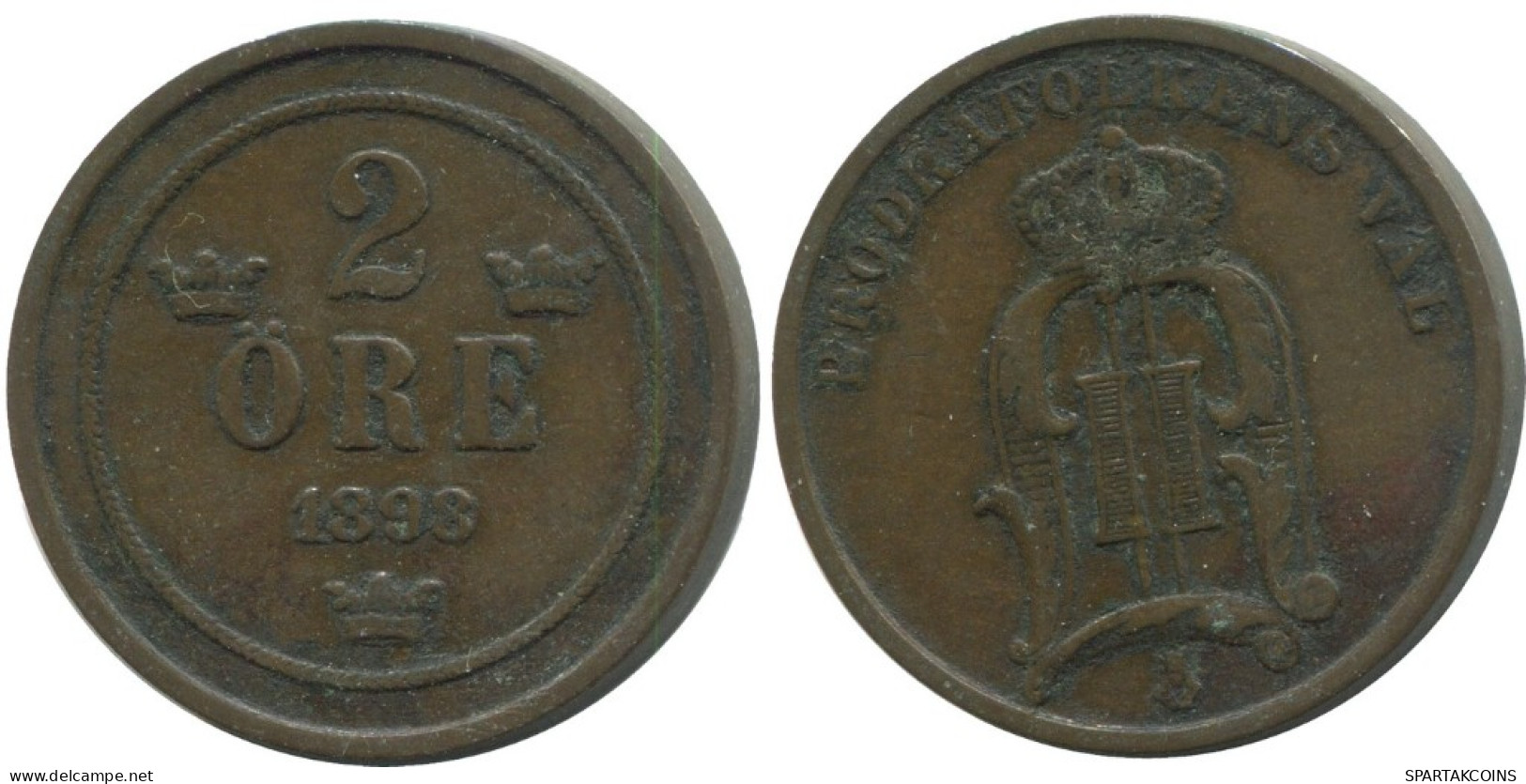 2 ORE 1898 SUECIA SWEDEN Moneda #AC894.2.E.A - Suecia
