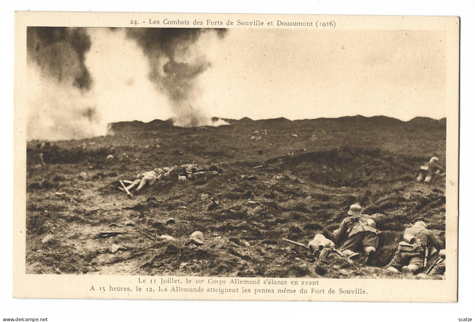 Fort De Souville Et Douaumont   (1916).   Le 11 Juillet,  Le 10e Corps Allemand S'elance En Avant...    -  1914-18 - Guerra 1914-18