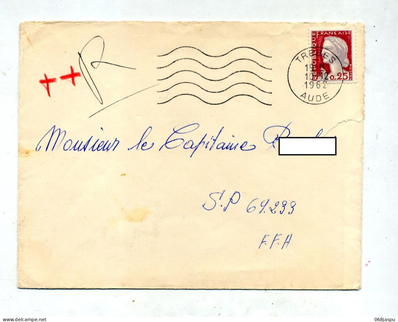 Lettre Flamme Muette Treves Sur Decaris - Mechanical Postmarks (Advertisement)