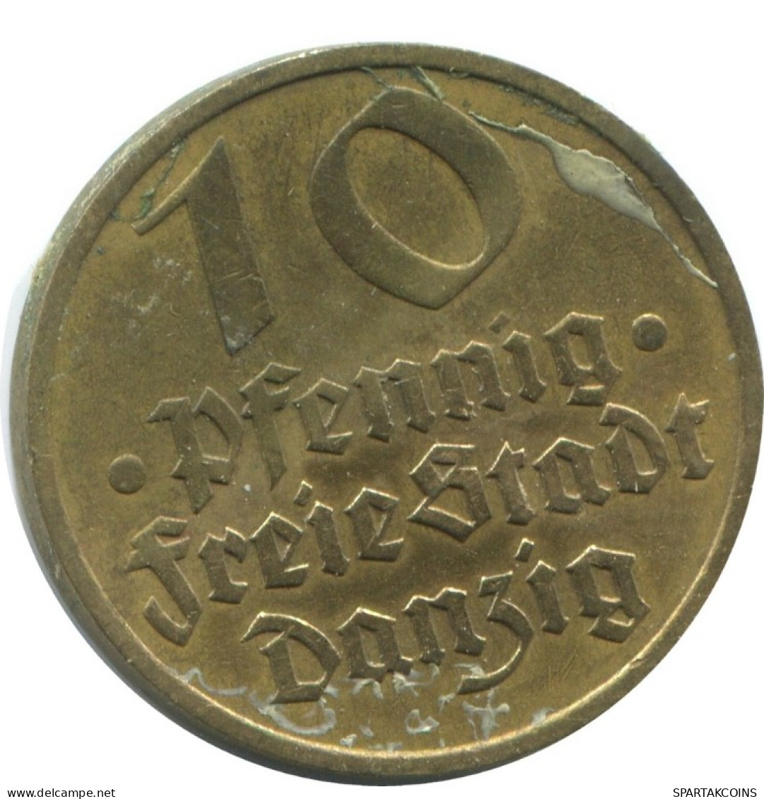 DANZIG 10 PFENNIG 1932 Dt. Reich ALLEMAGNE GERMANY #AD635.9.F.A - 10 Rentenpfennig & 10 Reichspfennig