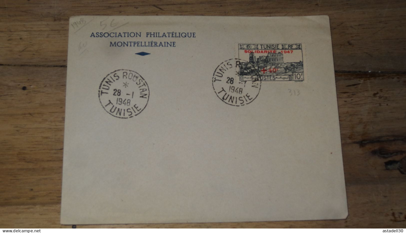 Enveloppe Tunis Roustan 1948   ......... Boite1 ...... 240424-46 - Storia Postale