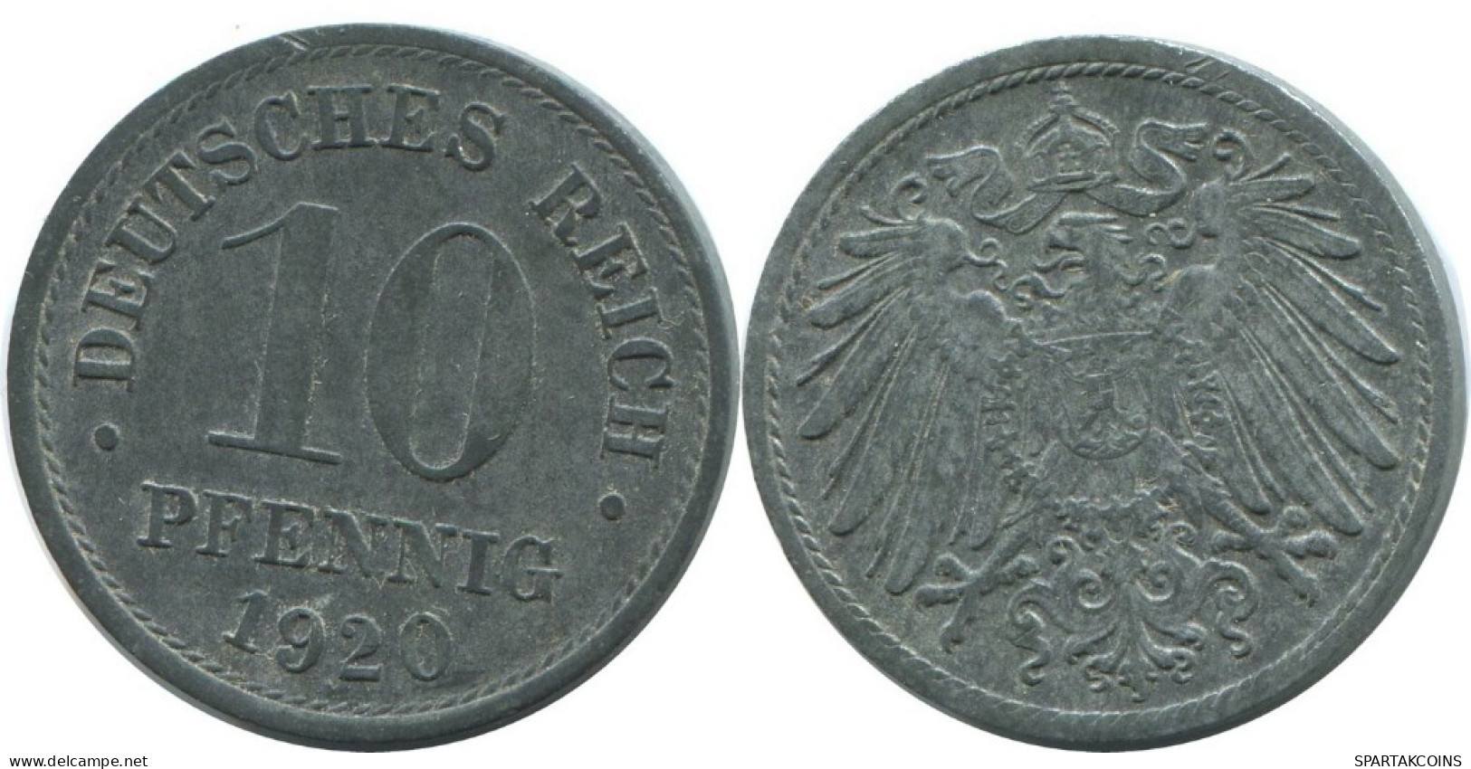 10 PFENNIG 1920 GERMANY Coin #AD511.9.U.A - 10 Rentenpfennig & 10 Reichspfennig