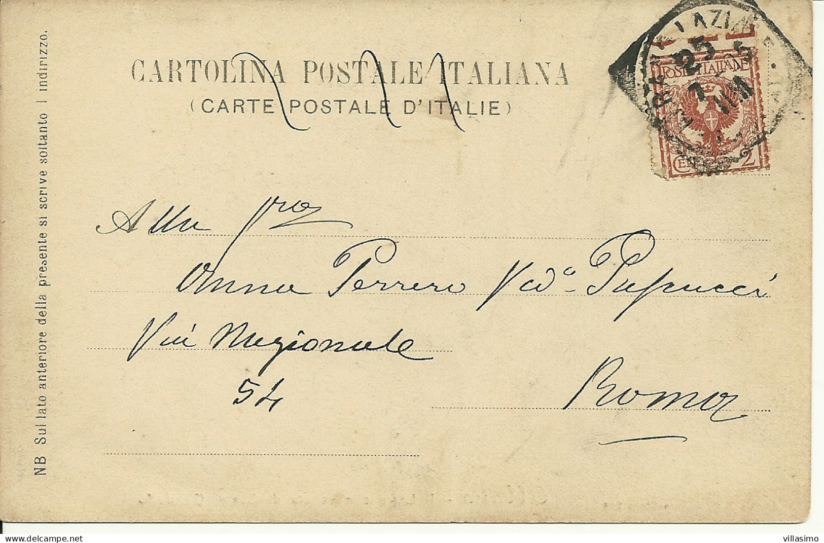 ROMA - ALBANO - IL LAGO CON VEDUTA DI CASTEL GANDOLFO - VG. 1905 - Panoramische Zichten, Meerdere Zichten