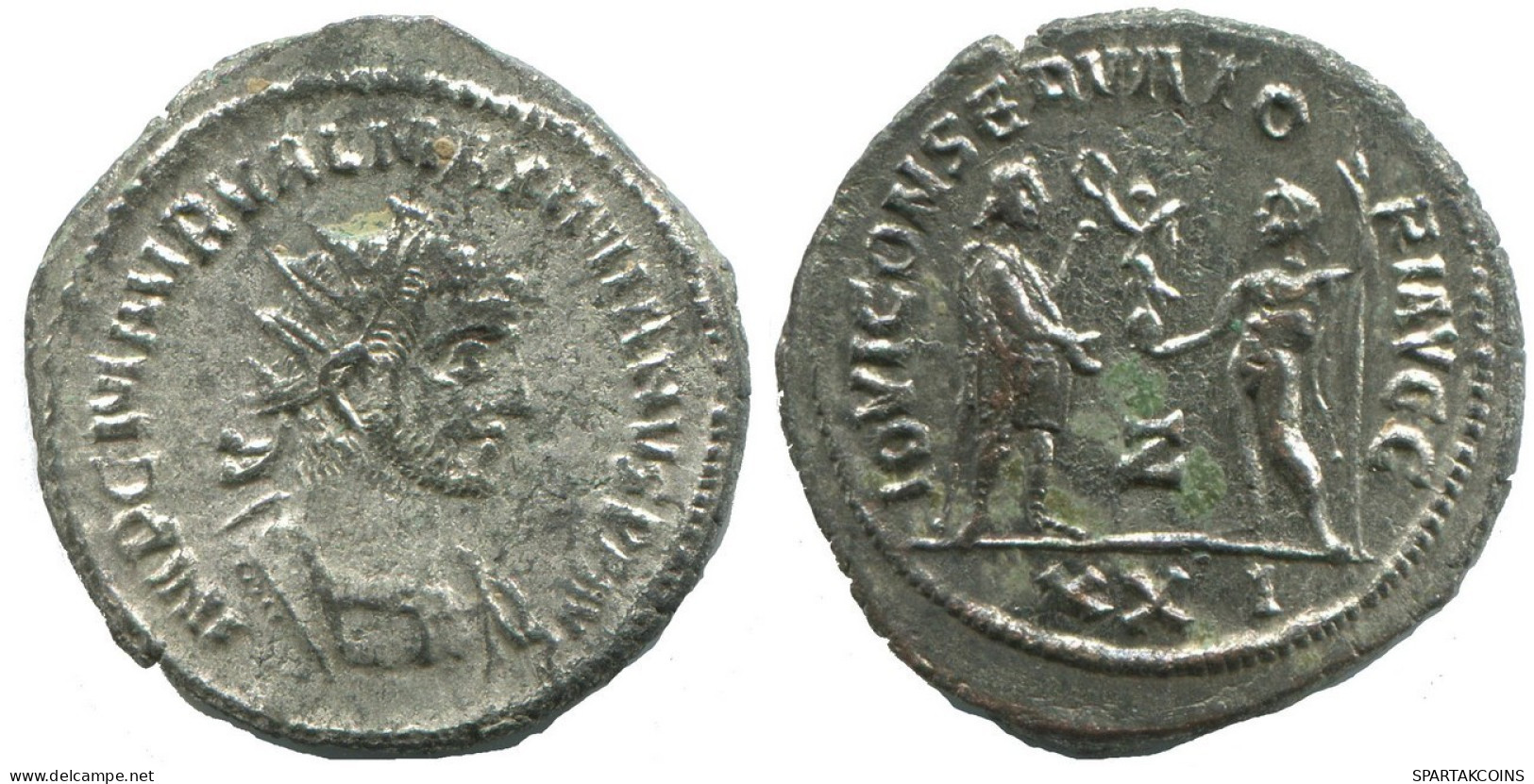MAXIMIANUS Z XXI AD285-295 SILVERED LATE ROMAN Pièce 3.6g/22mm #ANT2670.41.F.A - La Tetrarchía Y Constantino I El Magno (284 / 307)