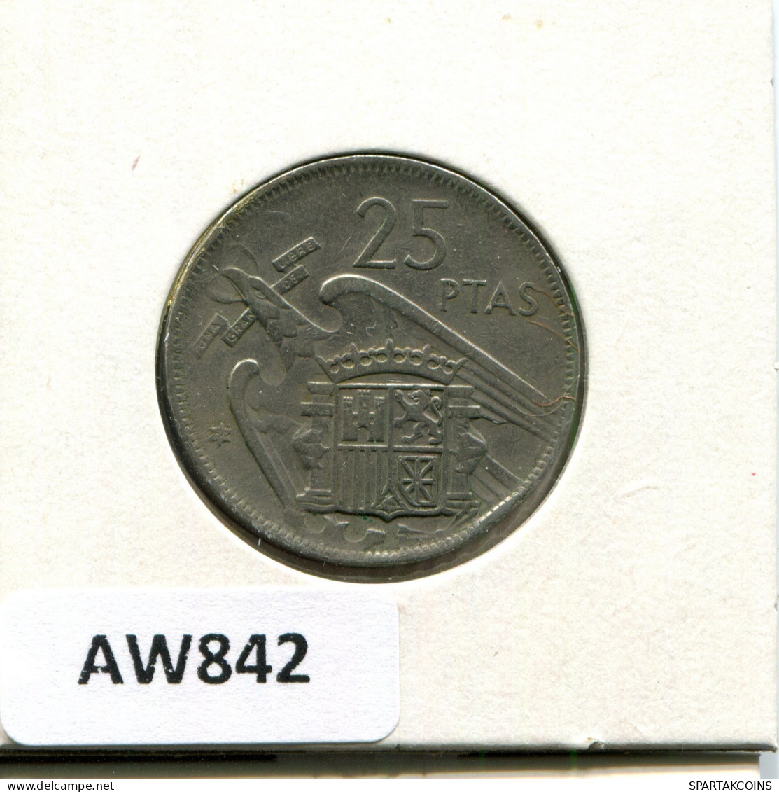 25 PESETAS 1957 SPANIEN SPAIN Münze #AW842.D.A - 25 Peseta