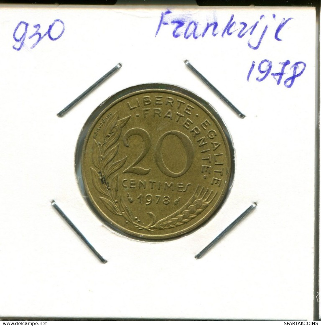 20 CENTIMES 1978 FRANCE Pièce Française #AN181.F.A - 20 Centimes