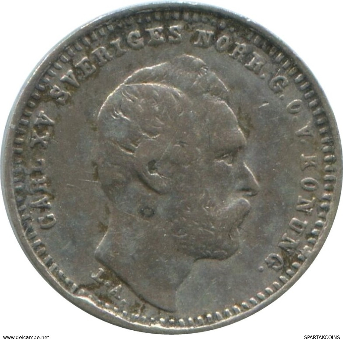 10 ORE 1871 SUECIA SWEDEN PLATA Moneda #AE759.16.E.A - Sweden