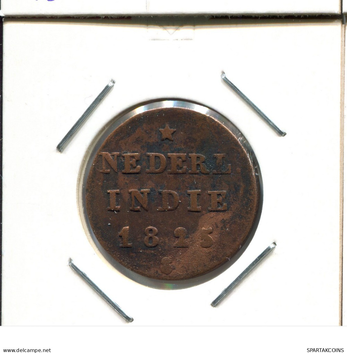 1825 S 1/2 STUIVER NETHERLANDS EAST INDIA (SUMATRA) COLONIAL Coin #VOC1359.7.U.A - Niederländisch-Indien