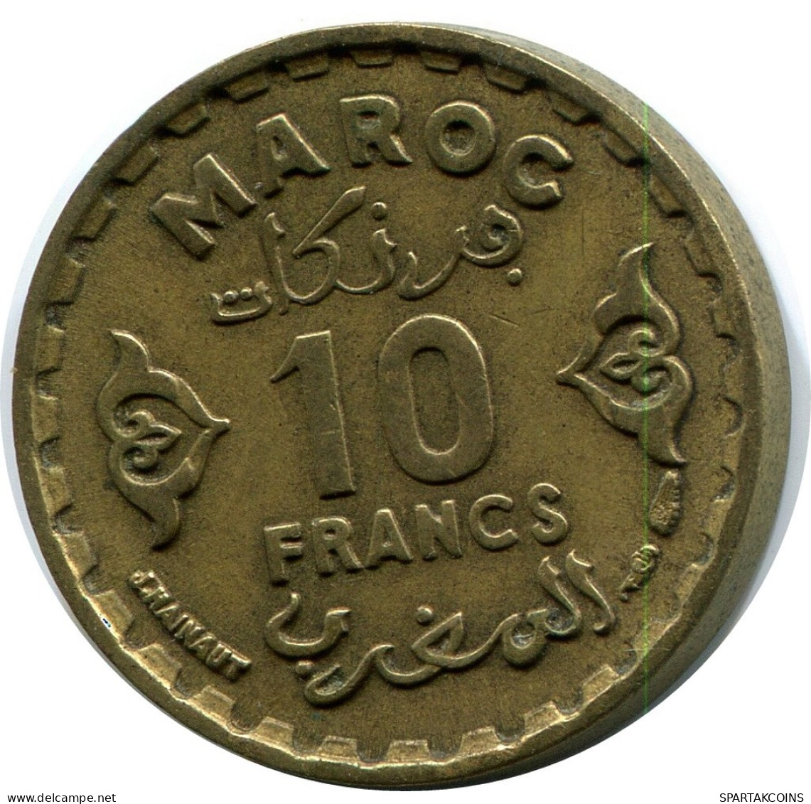 10 FRANCS 1952 MOROCCO Coin #AP248.U.A - Marokko