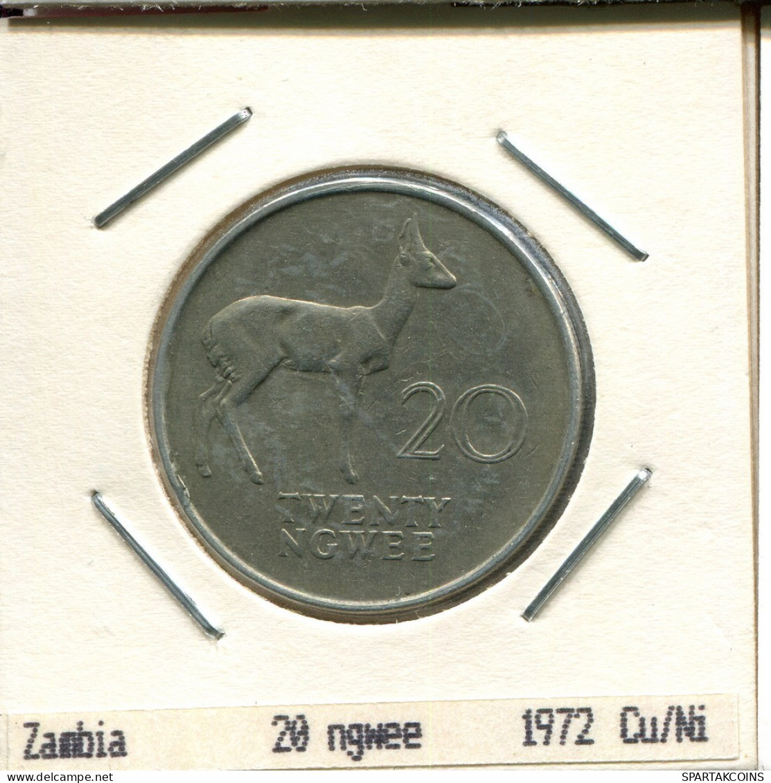 20 NGWEE 1972 ZAMBIA Coin #AS340.U.A - Zambie