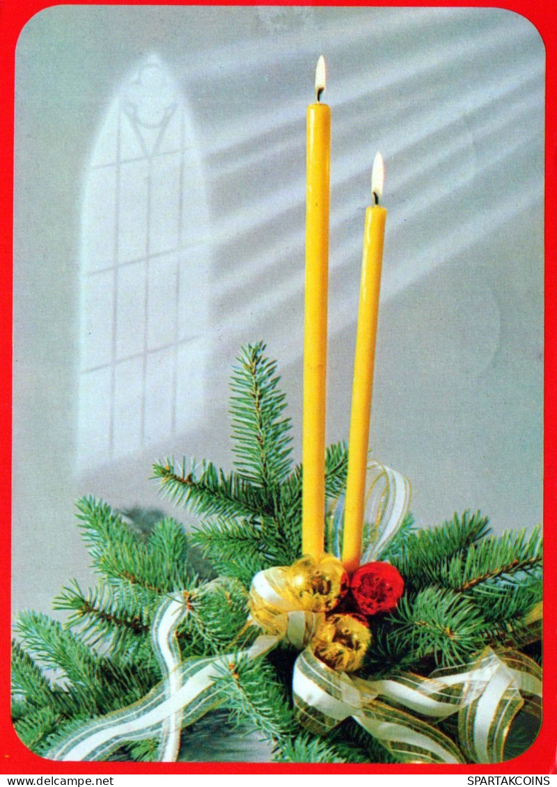 Buon Anno Natale CANDELA Vintage Cartolina CPSM #PAZ242.A - Nouvel An