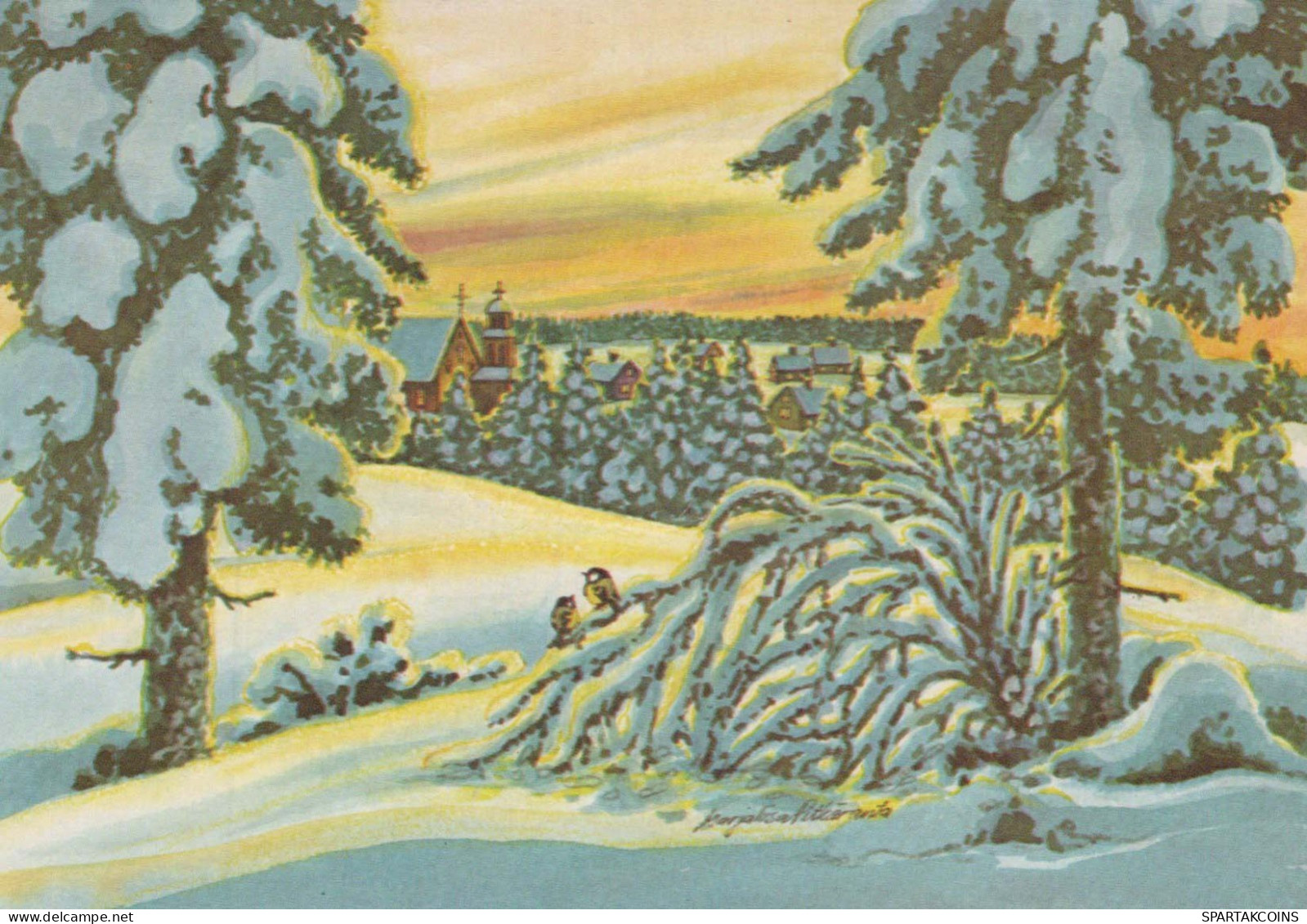 Bonne Année Noël Vintage Carte Postale CPSM #PAW531.A - Nouvel An