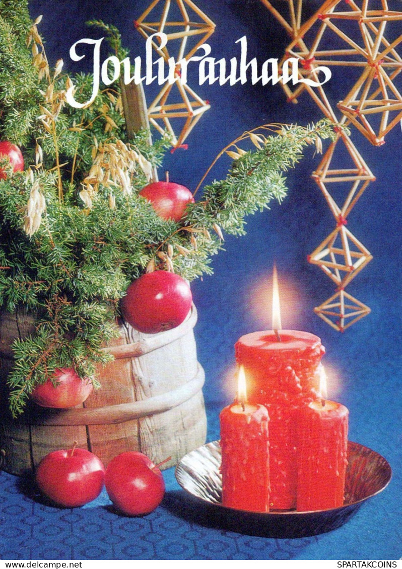Neujahr Weihnachten KERZE Vintage Ansichtskarte Postkarte CPSM #PAW307.A - Nouvel An