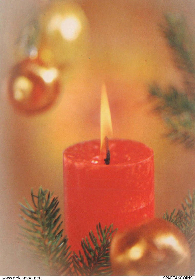 Happy New Year Christmas CANDLE Vintage Postcard CPSM #PAV462.A - Nouvel An