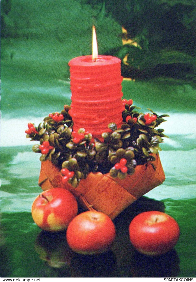 Happy New Year Christmas CANDLE Vintage Postcard CPSM #PAV412.A - Nouvel An