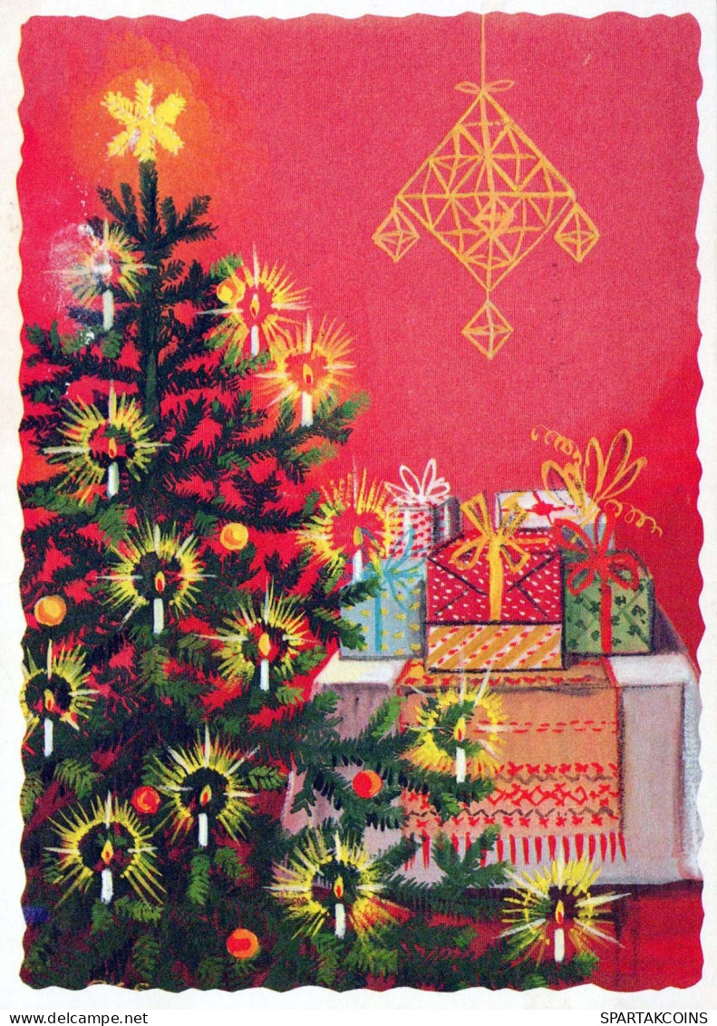 Buon Anno Natale CANDELA Vintage Cartolina CPSM #PAV194.A - Nouvel An