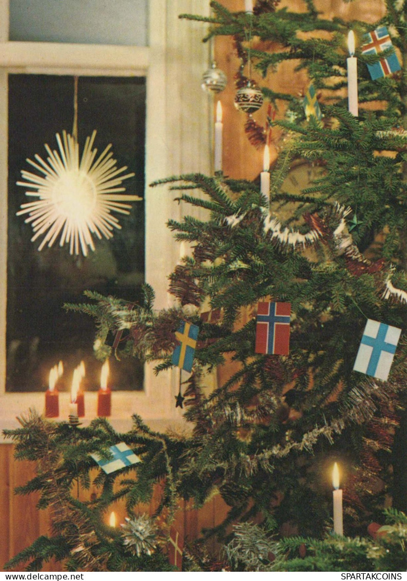Neujahr Weihnachten KERZE Vintage Ansichtskarte Postkarte CPSM #PAV186.A - Nouvel An