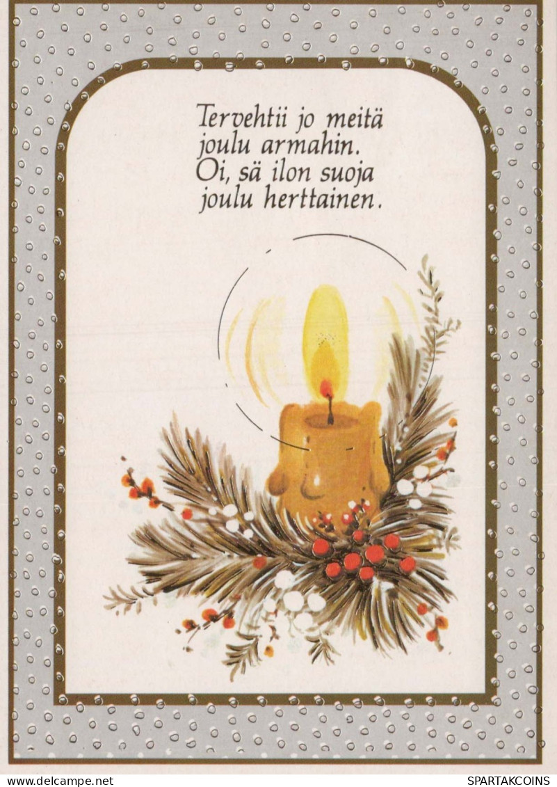 Happy New Year Christmas CANDLE Vintage Postcard CPSM #PAV127.A - Nouvel An