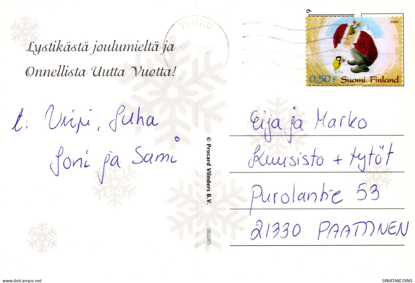 Happy New Year Christmas TEDDY BEAR Vintage Postcard CPSM #PAU816.A - Nouvel An