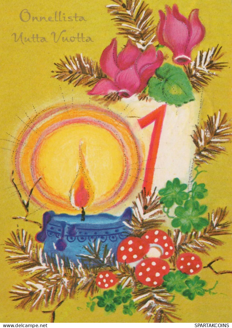 Bonne Année Noël Vintage Carte Postale CPSM #PAT913.A - Nouvel An