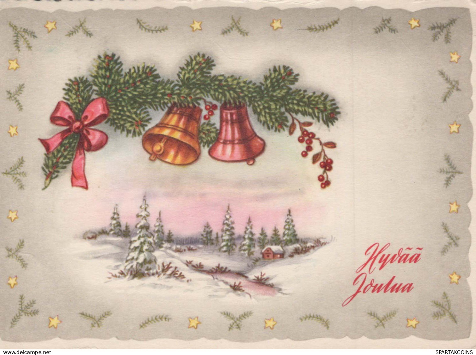 Neujahr Weihnachten BELL Vintage Ansichtskarte Postkarte CPSM #PAT439.A - Neujahr