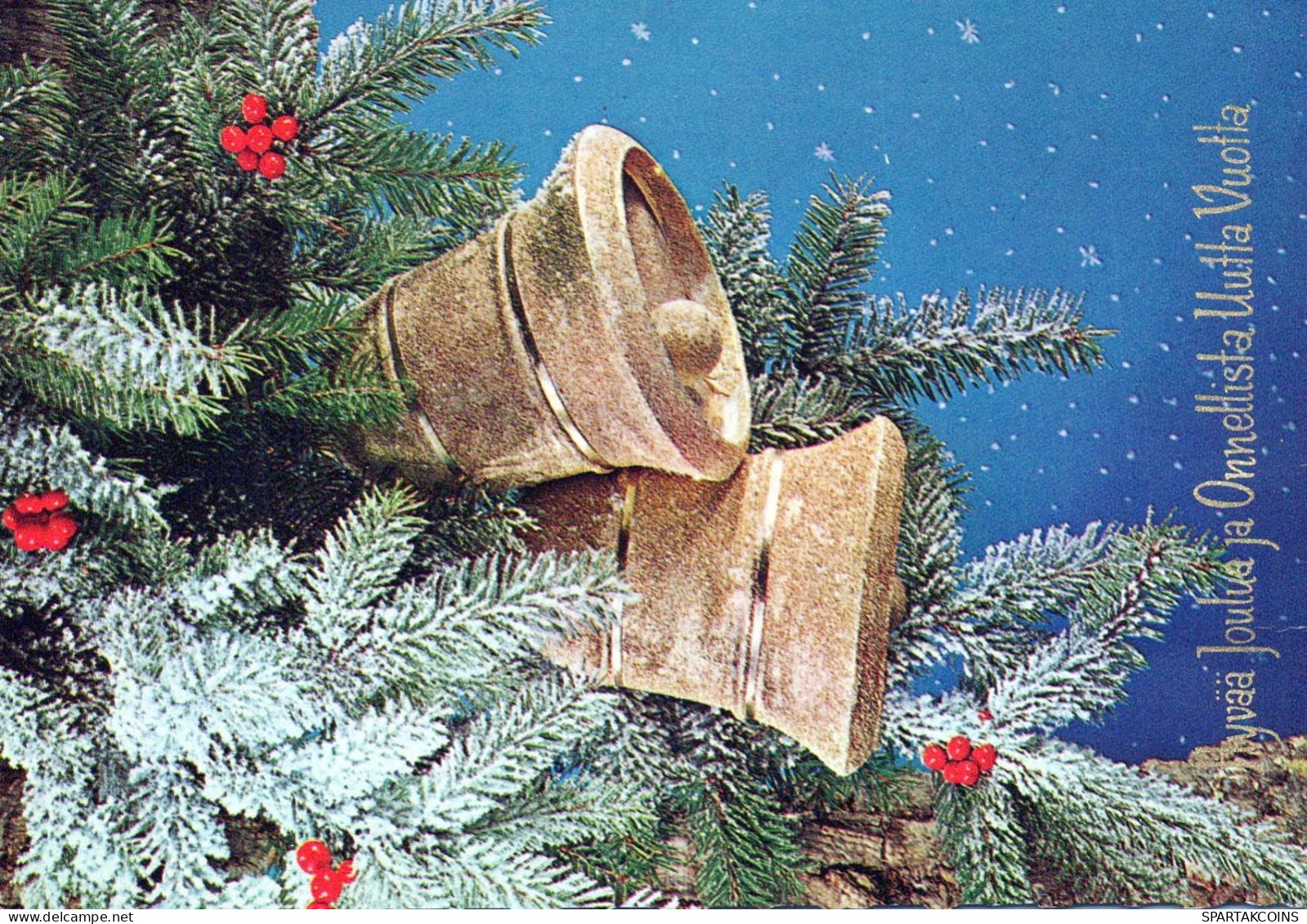 Neujahr Weihnachten BELL Vintage Ansichtskarte Postkarte CPSM #PAT534.A - Anno Nuovo