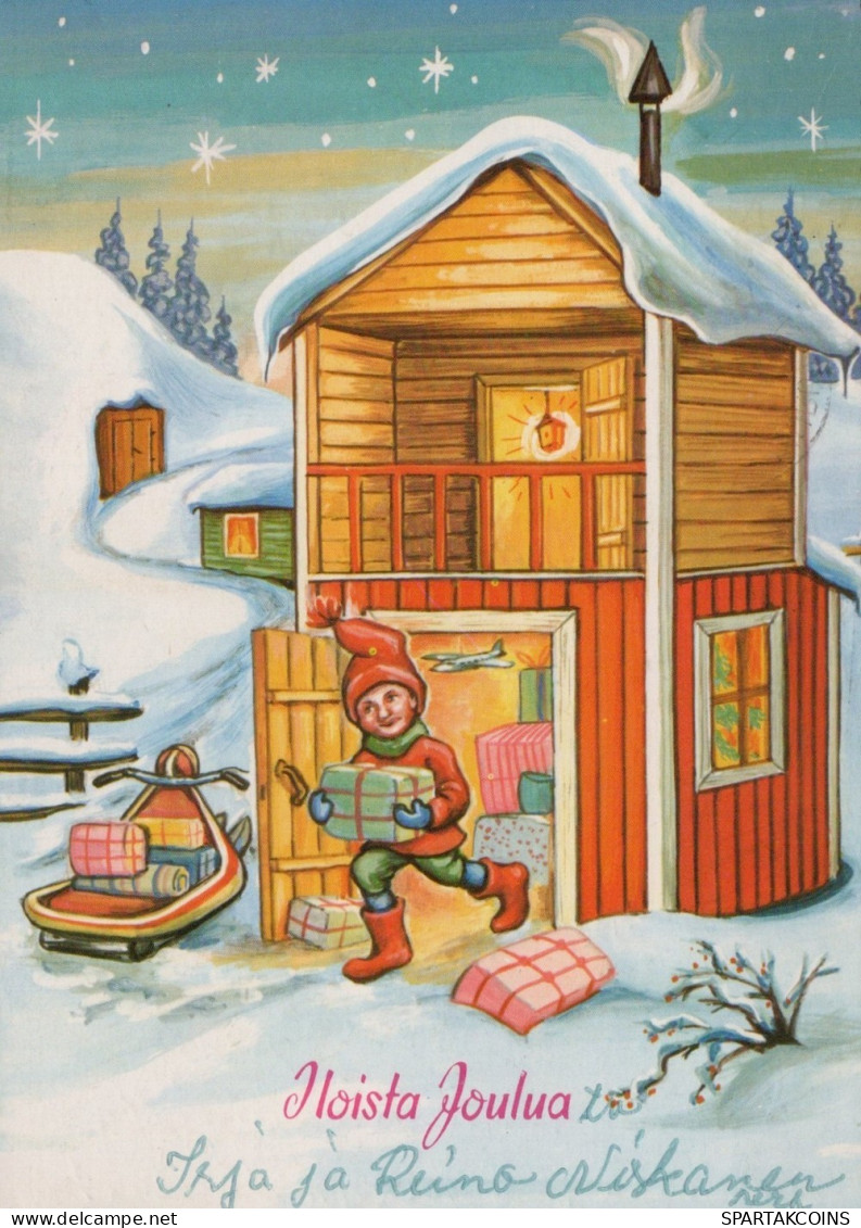 SANTA CLAUS CHRISTMAS Holidays Vintage Postcard CPSM #PAK444.A - Santa Claus