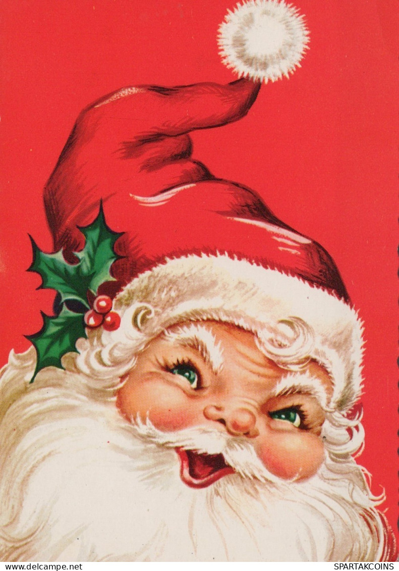 PÈRE NOËL NOËL Fêtes Voeux Vintage Carte Postale CPSM #PAJ827.A - Santa Claus