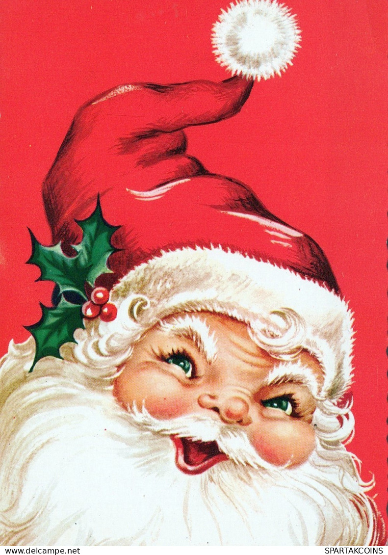 PÈRE NOËL NOËL Fêtes Voeux Vintage Carte Postale CPSM #PAJ827.A - Santa Claus