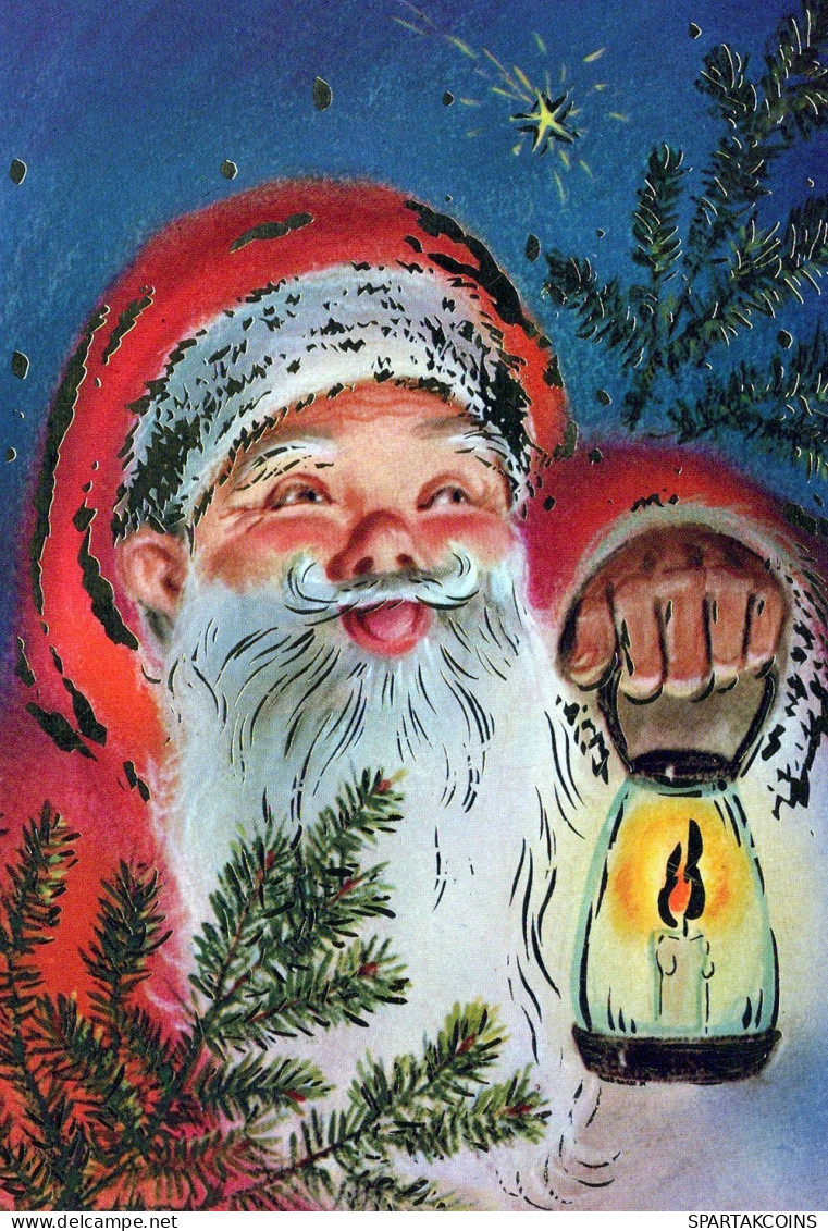 PAPÁ NOEL NAVIDAD Fiesta Vintage Tarjeta Postal CPSM #PAJ825.A - Santa Claus