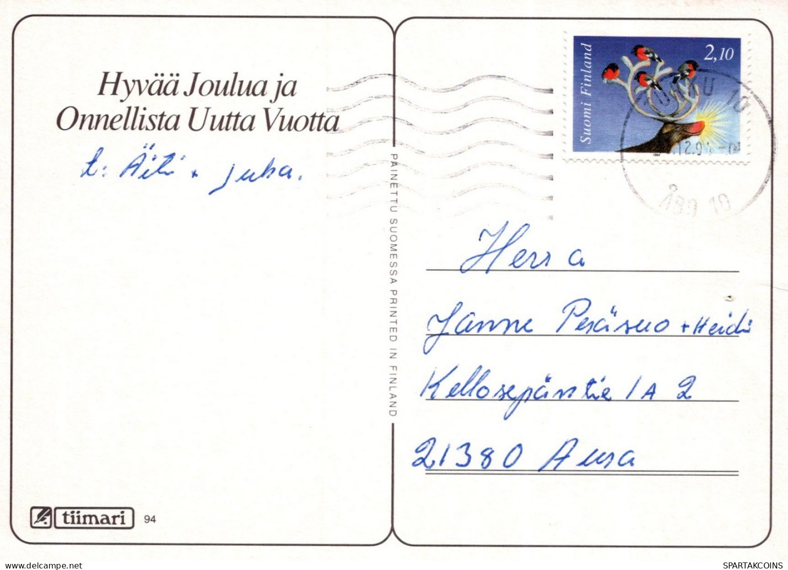 PÈRE NOËL NOËL Fêtes Voeux Vintage Carte Postale CPSM #PAJ817.A - Santa Claus