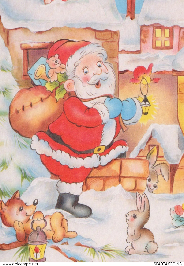 WEIHNACHTSMANN SANTA CLAUS WEIHNACHTSFERIEN Vintage Postkarte CPSM #PAJ749.A - Santa Claus