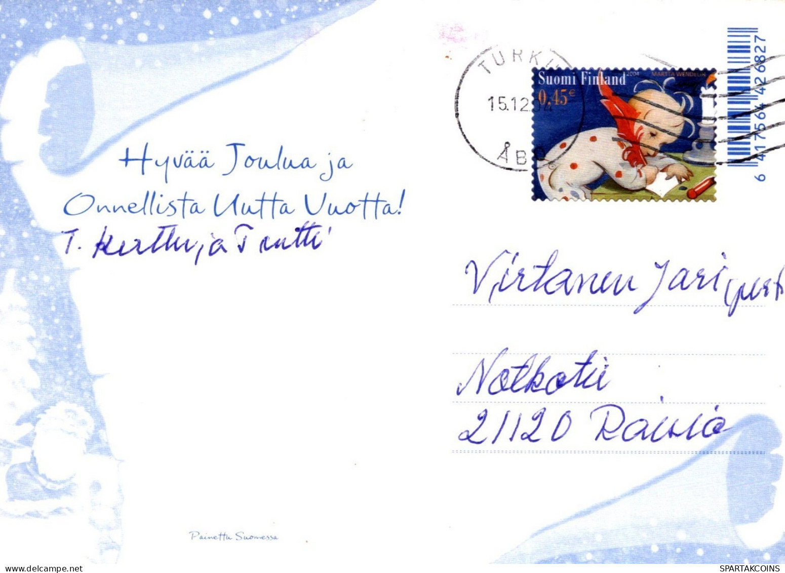 SANTA CLAUS CHRISTMAS Holidays Vintage Postcard CPSM #PAJ653.A - Santa Claus