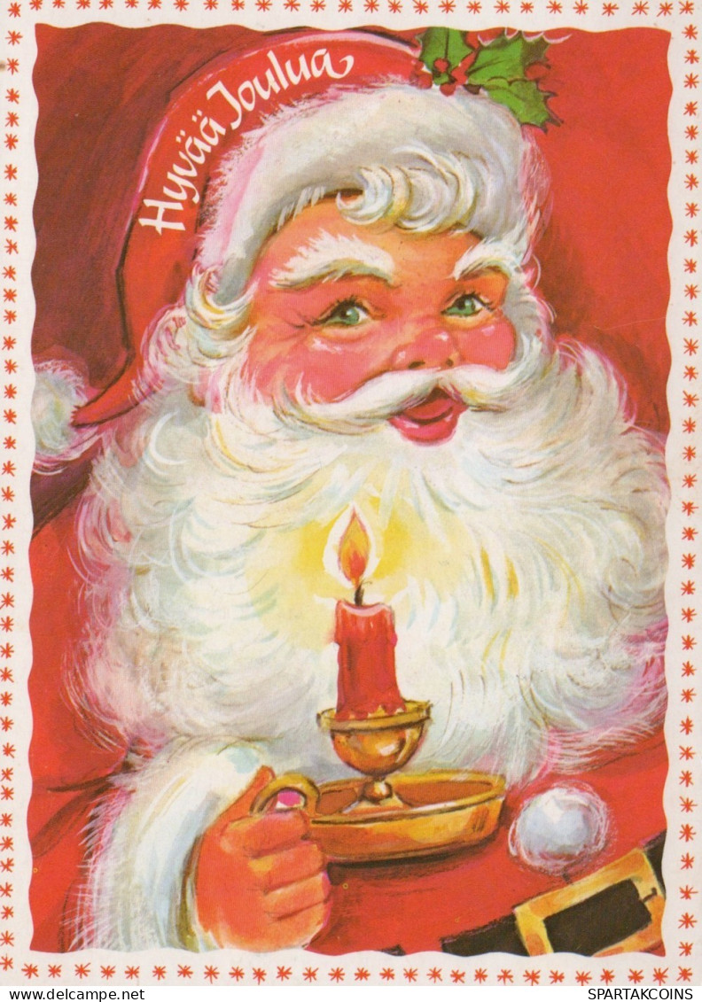 PÈRE NOËL NOËL Fêtes Voeux Vintage Carte Postale CPSM #PAJ774.A - Santa Claus