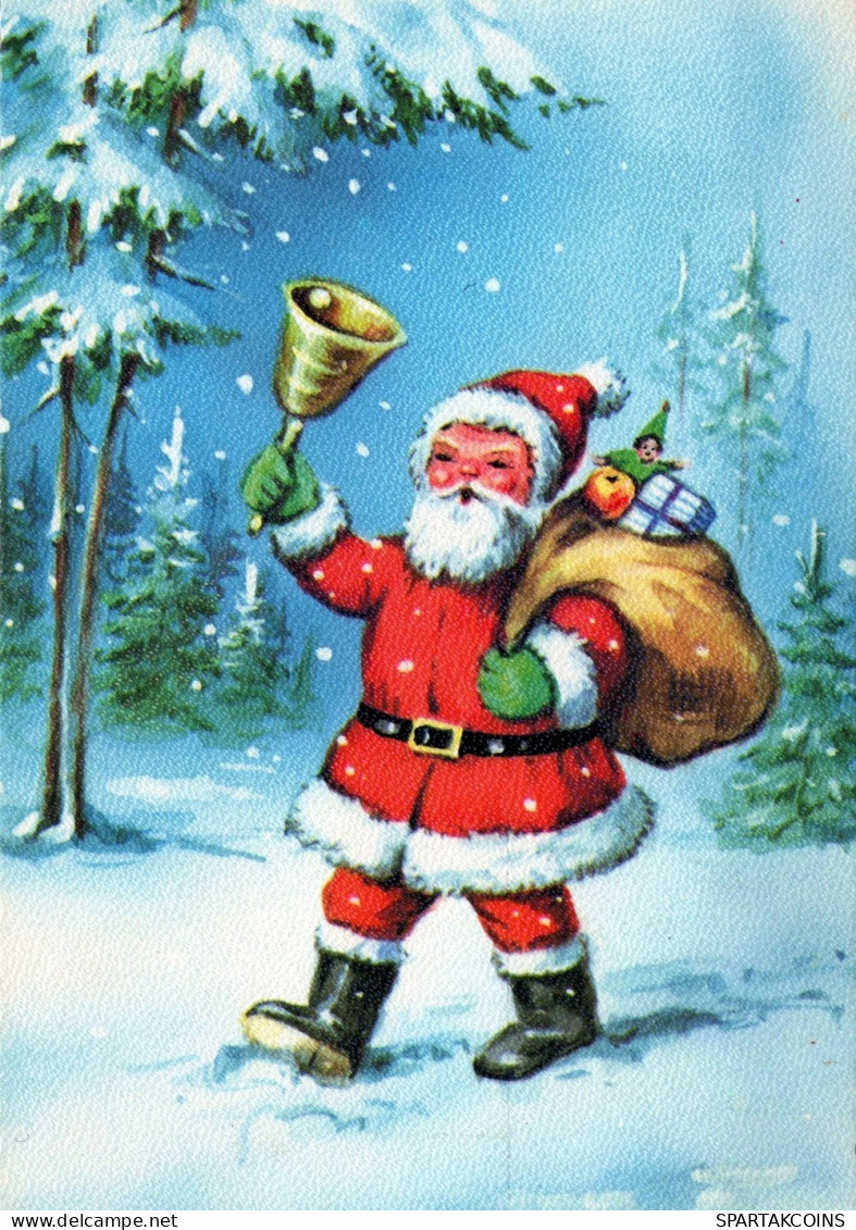 PÈRE NOËL NOËL Fêtes Voeux Vintage Carte Postale CPSM #PAJ699.A - Santa Claus