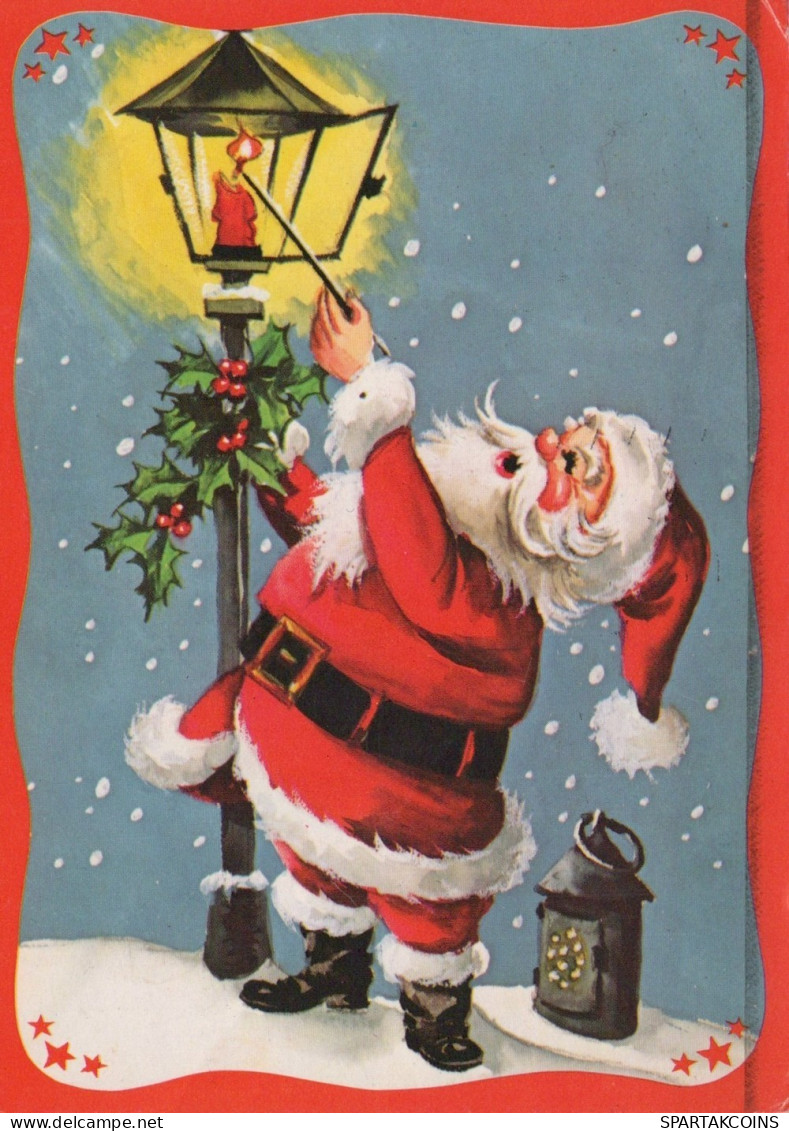 BABBO NATALE Natale Vintage Cartolina CPSM #PAJ687.A - Santa Claus