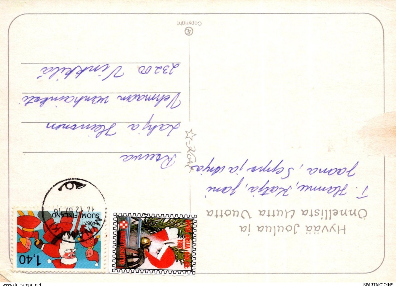 SANTA CLAUS CHRISTMAS Holidays Vintage Postcard CPSM #PAJ648.A - Santa Claus