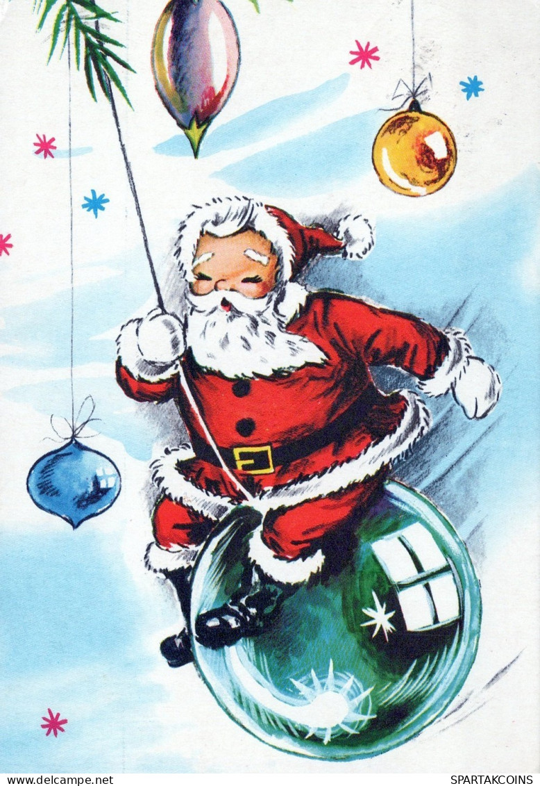 PAPÁ NOEL NAVIDAD Fiesta Vintage Tarjeta Postal CPSM #PAJ627.A - Santa Claus