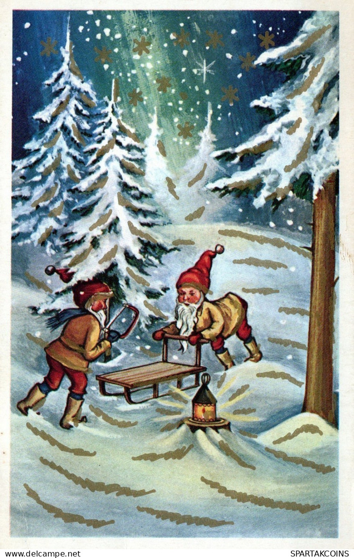 BABBO NATALE Natale Vintage Cartolina CPSMPF #PAJ470.A - Santa Claus