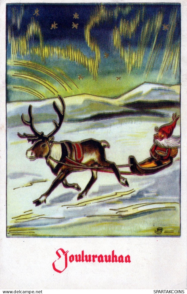 BABBO NATALE Natale Vintage Cartolina CPSMPF #PAJ444.A - Santa Claus