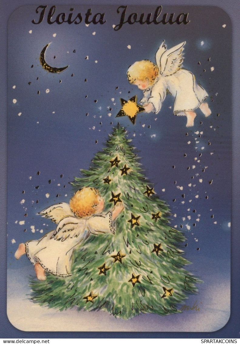 ANGELO Buon Anno Natale Vintage Cartolina CPSM #PAH415.A - Anges