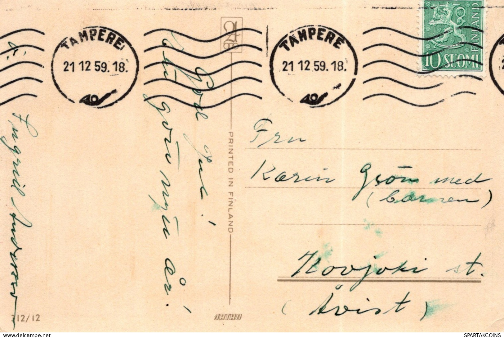 ÁNGEL NAVIDAD Vintage Tarjeta Postal CPSM #PAH122.A - Engelen
