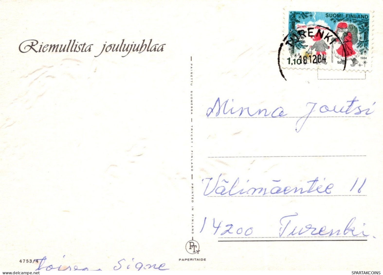 ÁNGEL NAVIDAD Vintage Tarjeta Postal CPSM #PAH040.A - Anges
