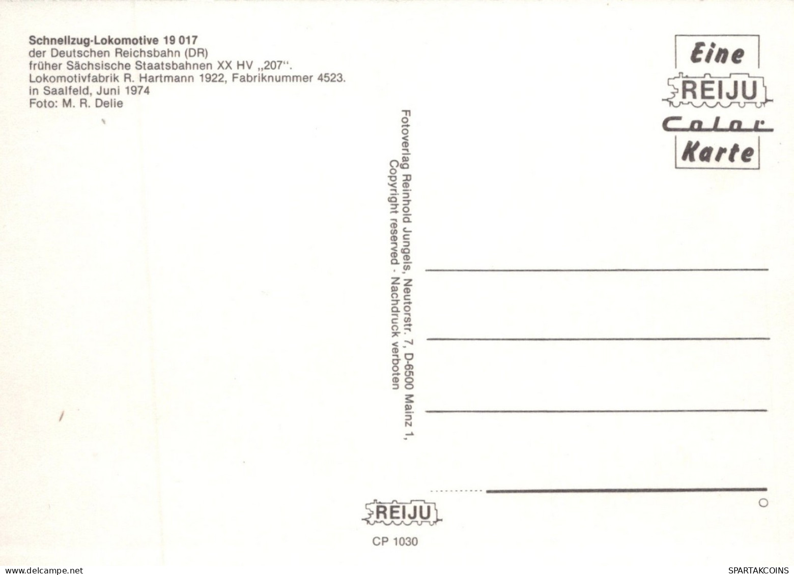 TREN TRANSPORTE Ferroviario Vintage Tarjeta Postal CPSM #PAA991.A - Treinen