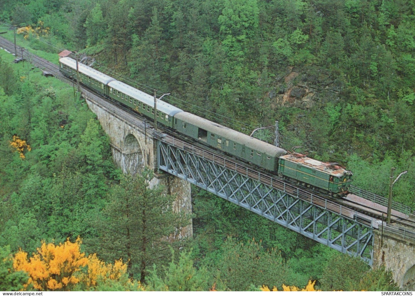 TRAIN RAILWAY Transport Vintage Postcard CPSM #PAA694.A - Treinen