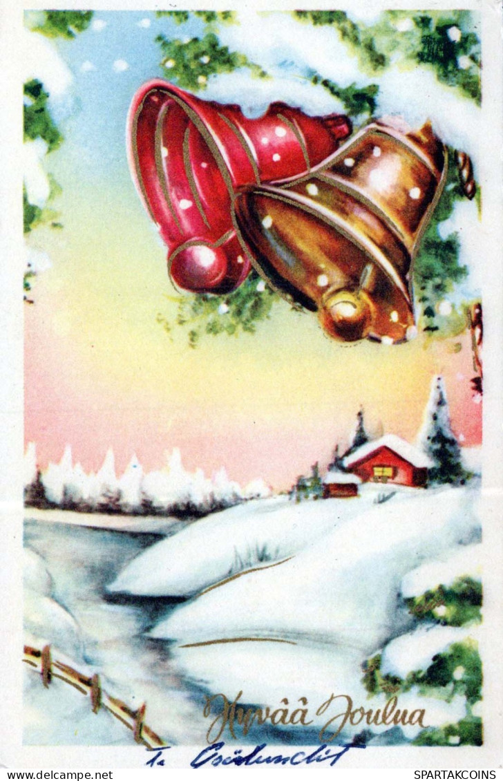 Happy New Year Christmas BELL Vintage Postcard CPSMPF #PKD515.A - Neujahr