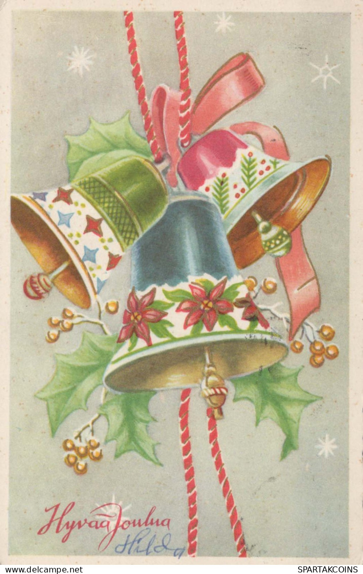 Buon Anno Natale BELL Vintage Cartolina CPSMPF #PKD502.A - Neujahr